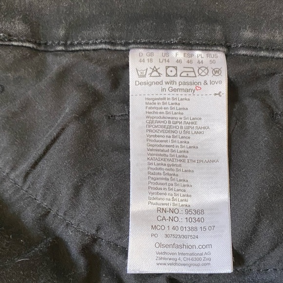 Olsen womens black straight leg Mona jeans with stretch - L/14 - Picture 14 of 14